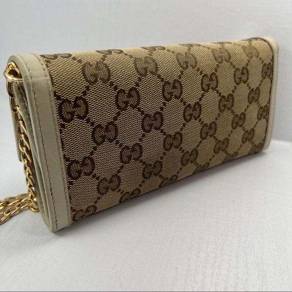 Gucci Beige and Gold Chain Wallet Automatic Gucci - Picture 3 of 14